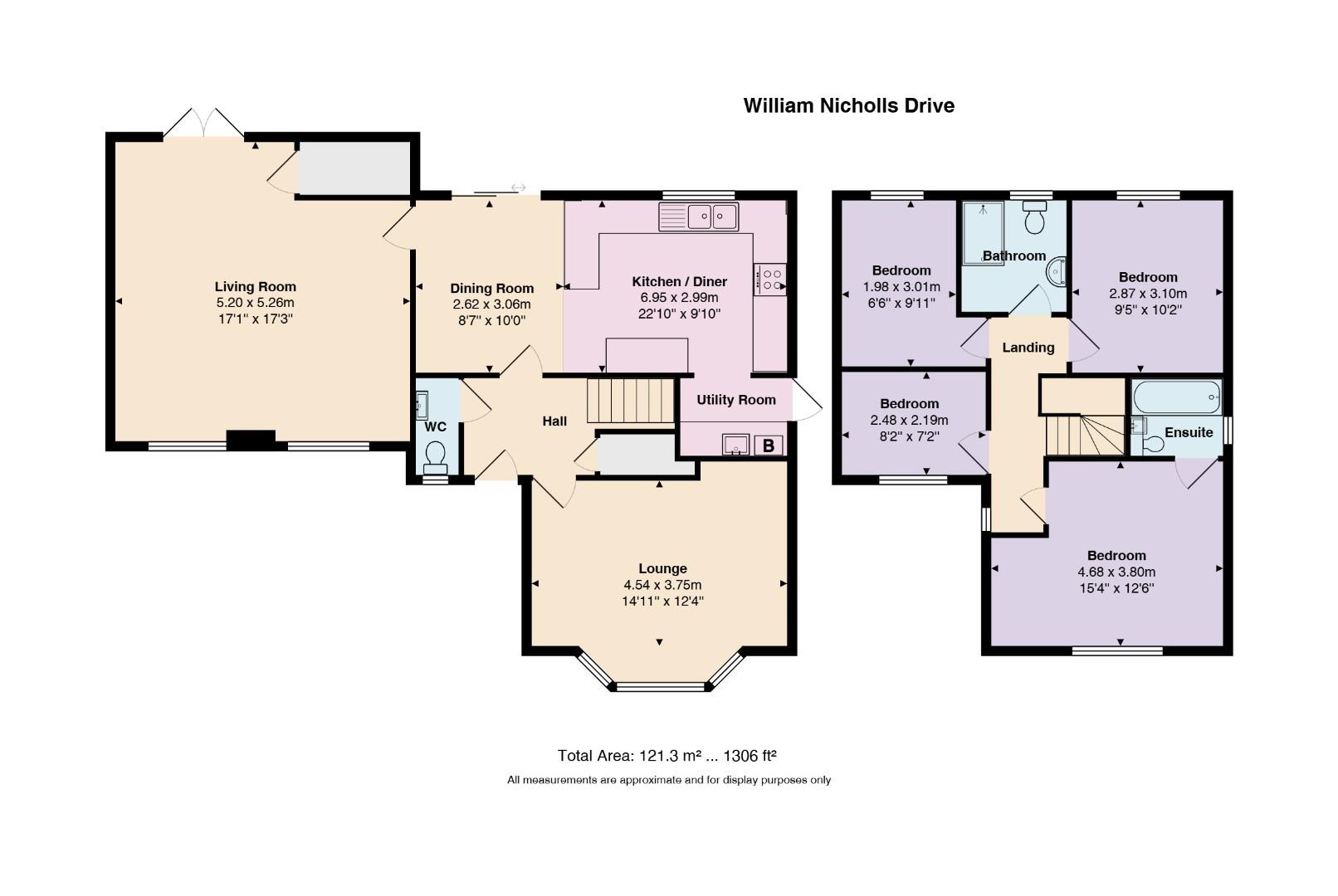 Floorplan for William Nicholls Drive, Old St. Mellons, Cardiff